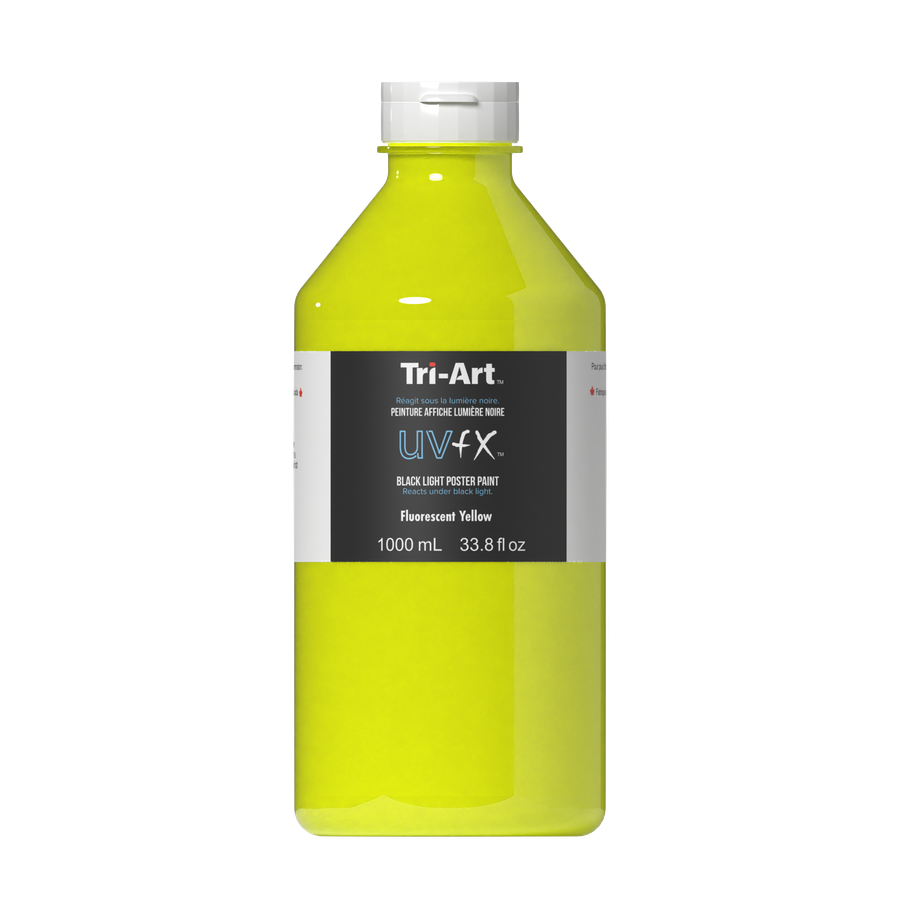 UVFX Black Light Poster Paint - Fluorescent Yellow - Art Noise