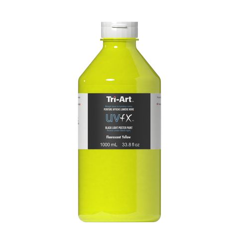UVFX Black Light Poster Paint - Fluorescent Yellow - Art Noise