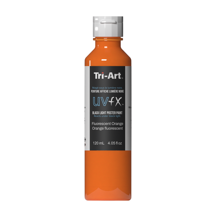 UVFX Black Light Poster Paint - Fluorescent Orange - Art Noise