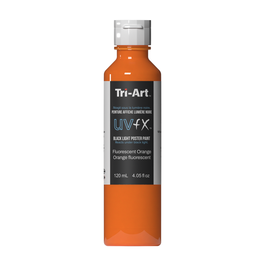 UVFX Black Light Poster Paint - Fluorescent Orange - Art Noise