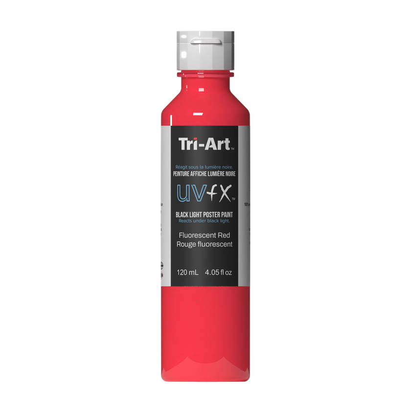 UVFX Black Light Poster Paint - Fluorescent Red - Art Noise