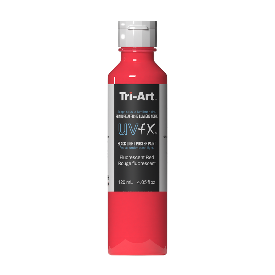 UVFX Black Light Poster Paint - Fluorescent Red - Art Noise