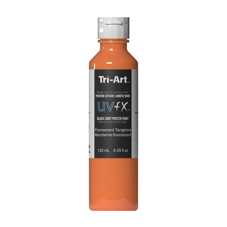 UVFX Black Light Poster Paint - Fluorescent Tangerine - Art Noise