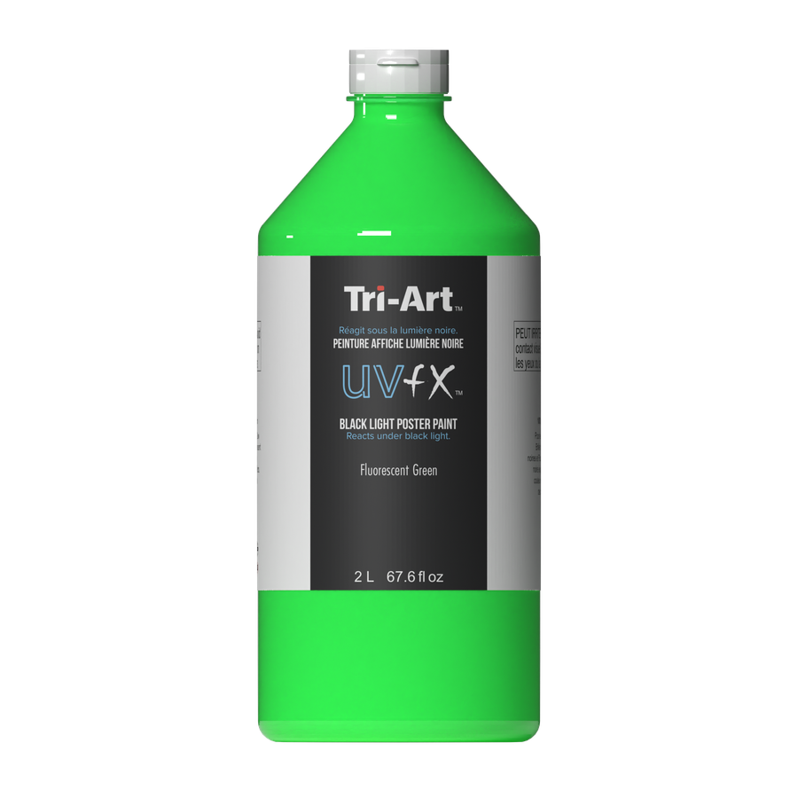 UVFX Black Light Poster Paint - Fluorescent Green - Art Noise