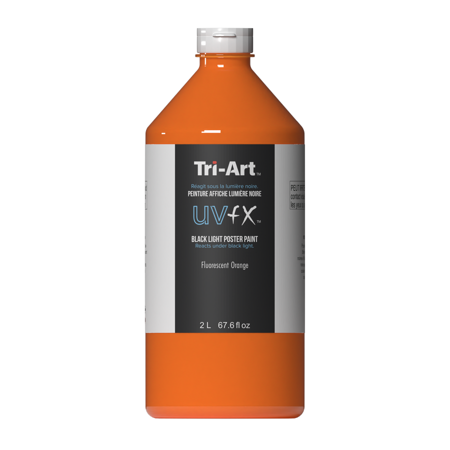 UVFX Black Light Poster Paint - Fluorescent Orange - Art Noise