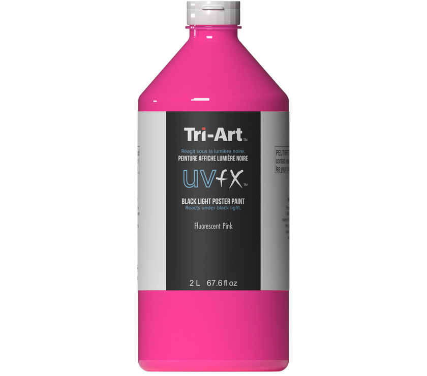 UVFX Black Light Poster Paint - Fluorescent Pink - Art Noise