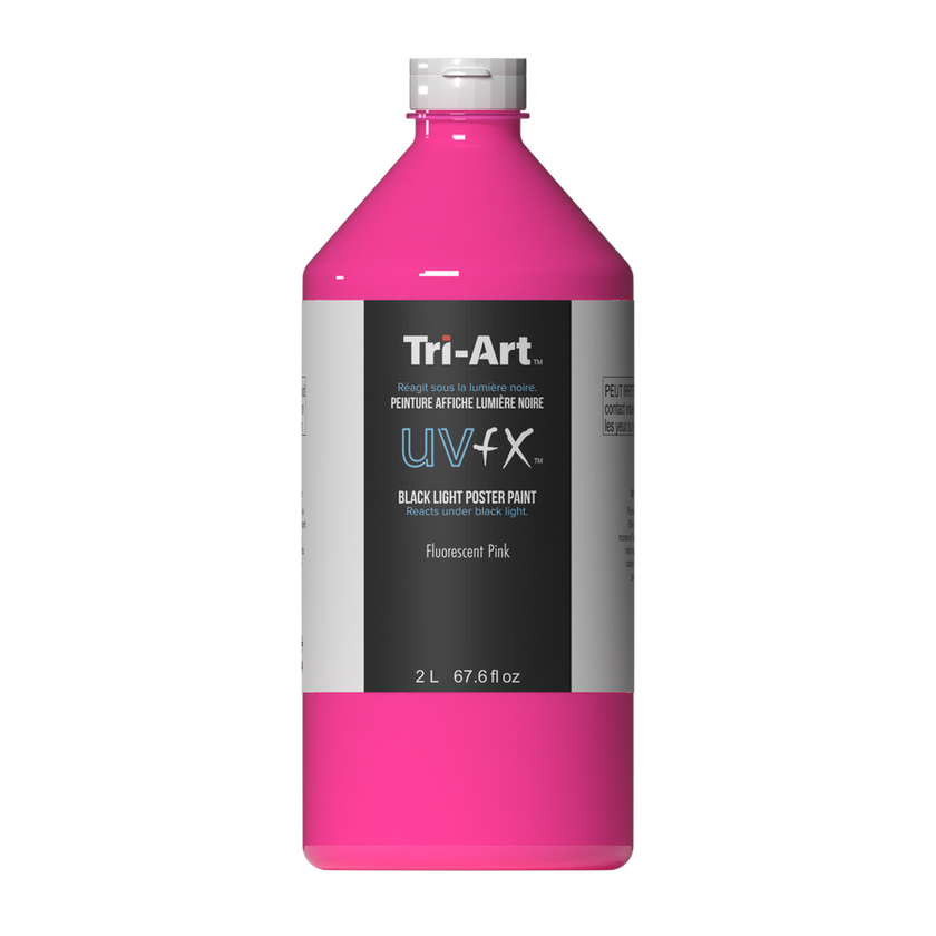 UVFX Black Light Poster Paint - Fluorescent Pink - Art Noise