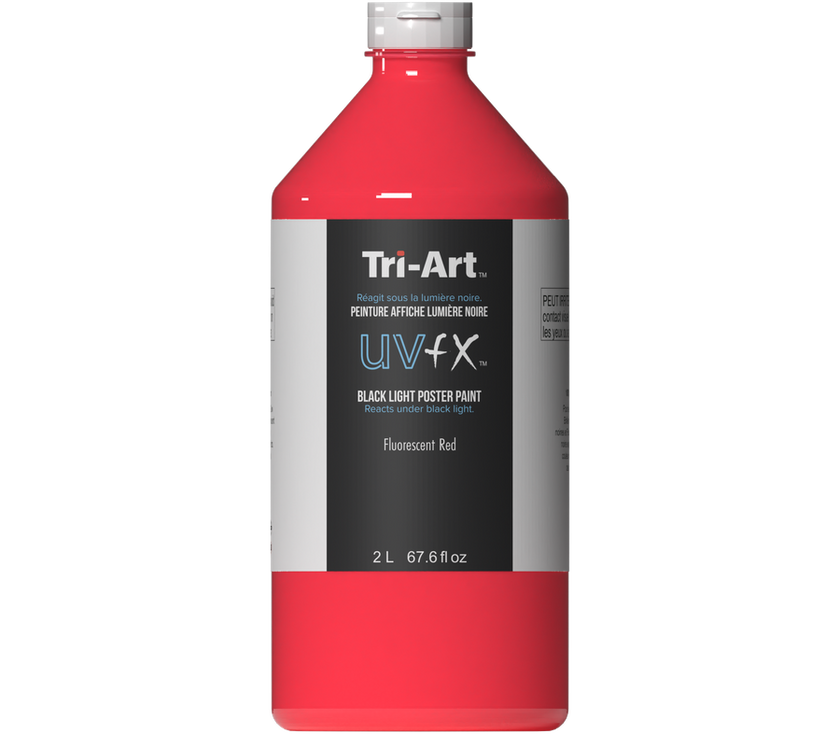 UVFX Black Light Poster Paint - Fluorescent Red - Art Noise