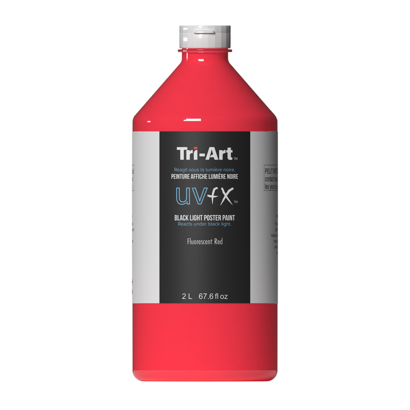 UVFX Black Light Poster Paint - Fluorescent Red - Art Noise