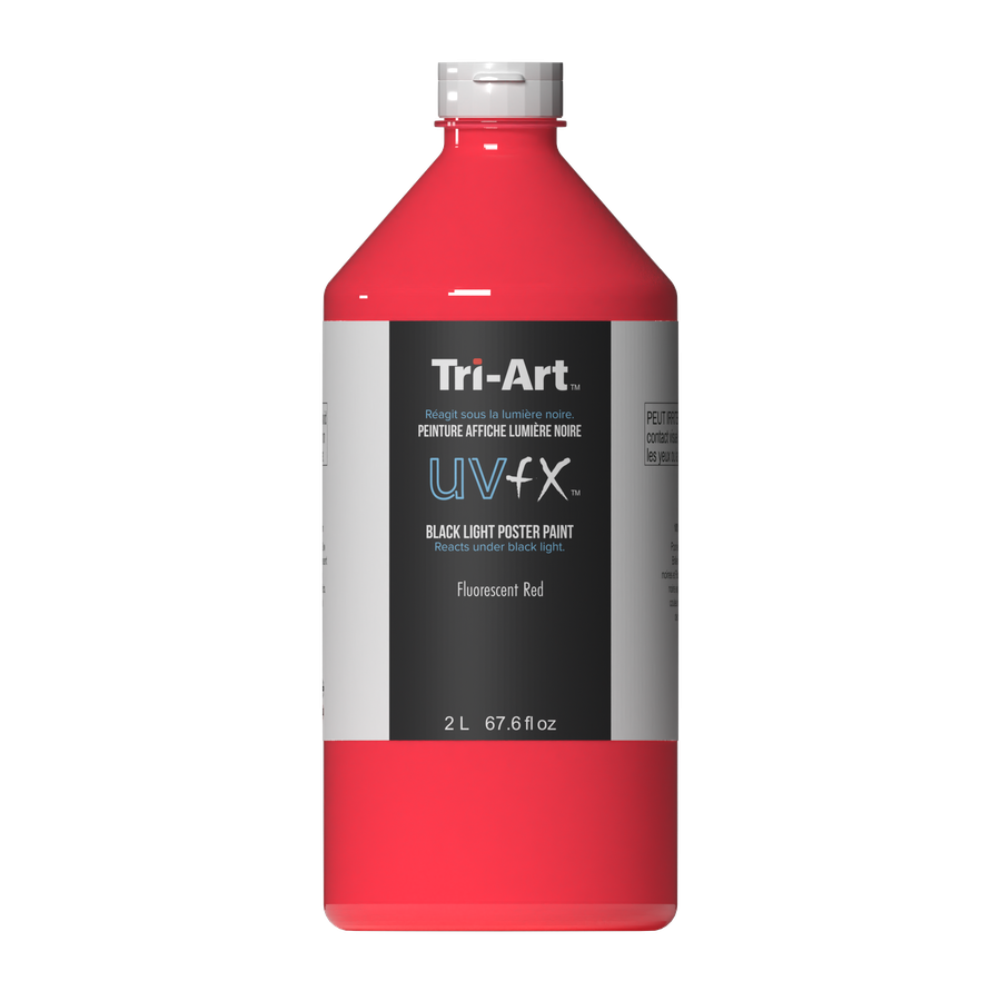 UVFX Black Light Poster Paint - Fluorescent Red - Art Noise