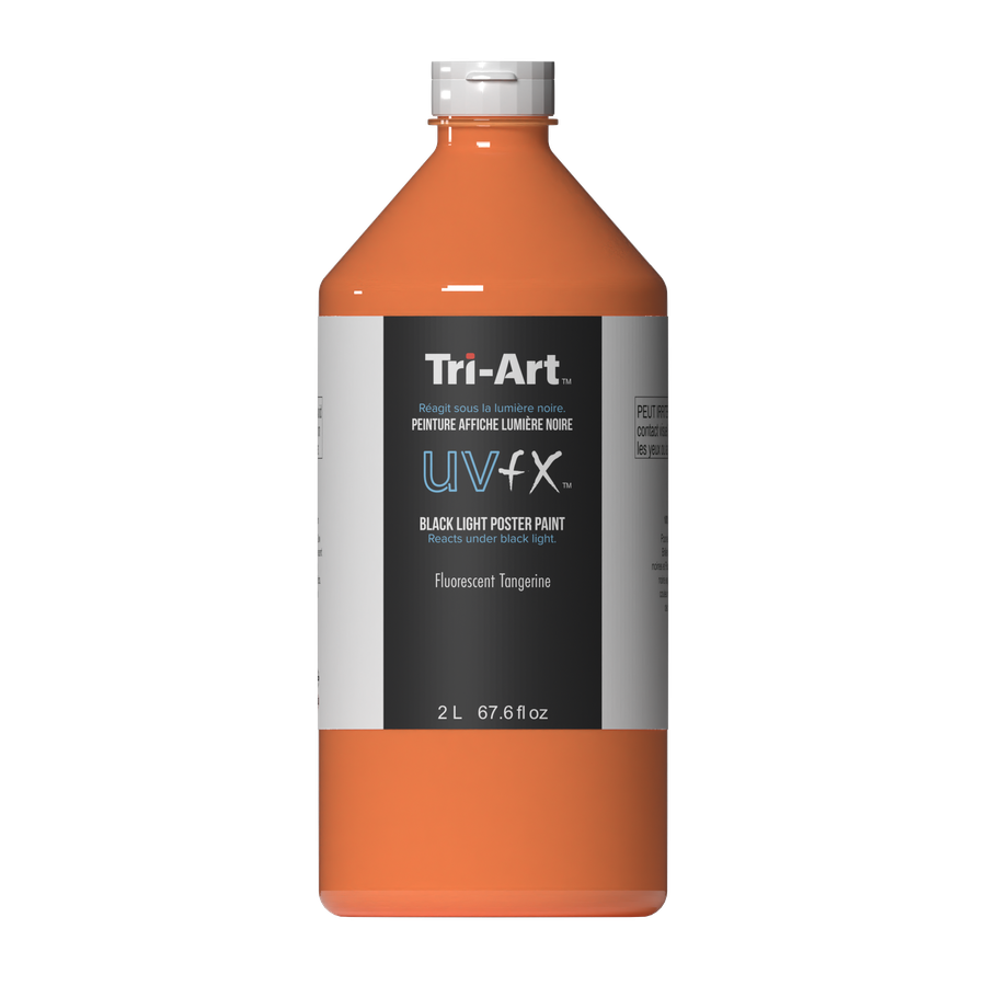 UVFX Black Light Poster Paint - Fluorescent Tangerine - Art Noise
