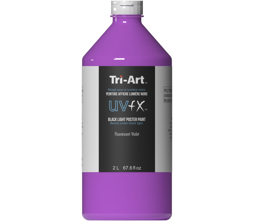 UVFX Black Light Poster Paint - Fluorescent Violet - Art Noise