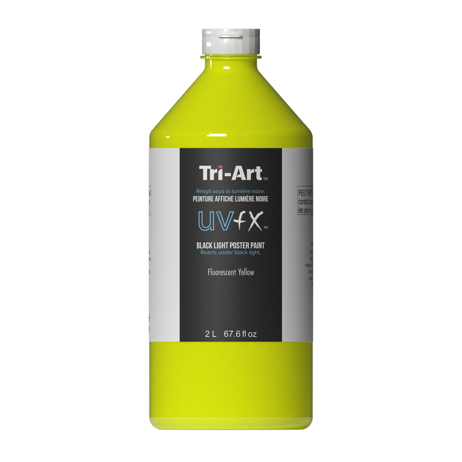 UVFX Black Light Poster Paint - Fluorescent Yellow - Art Noise
