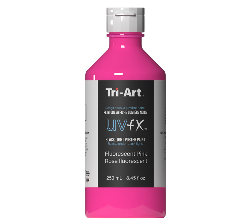 UVFX Black Light Poster Paint - Fluorescent Pink - Art Noise