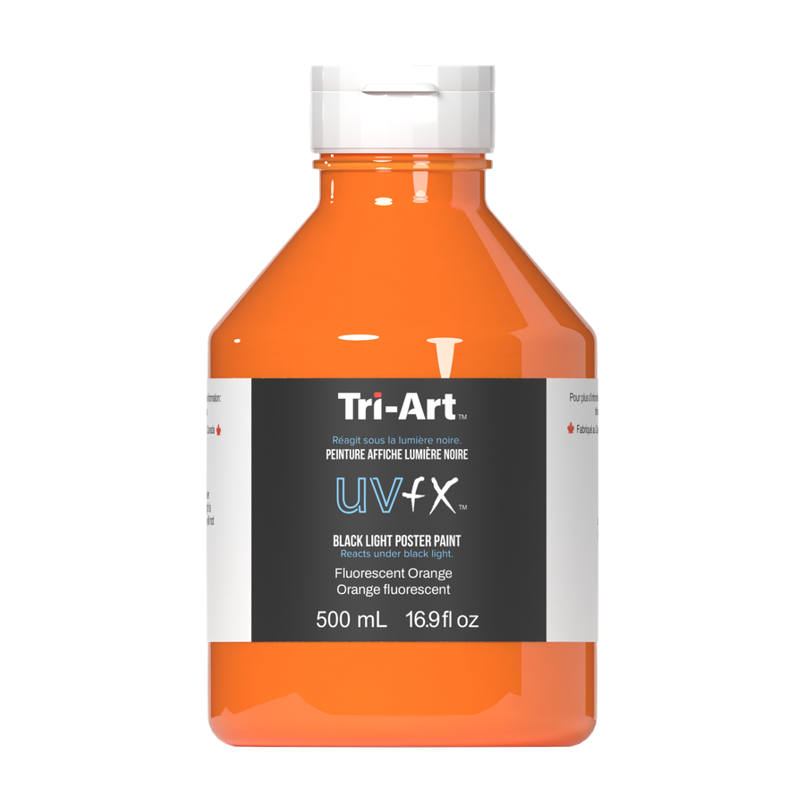 UVFX Black Light Poster Paint - Fluorescent Orange - Art Noise