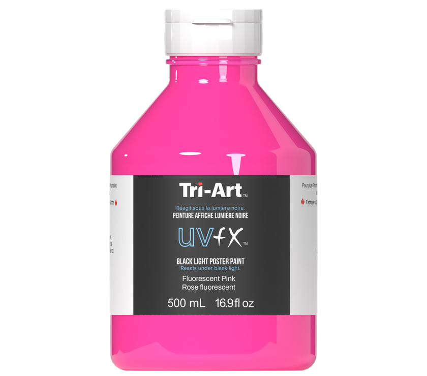 UVFX Black Light Poster Paint - Fluorescent Pink - Art Noise