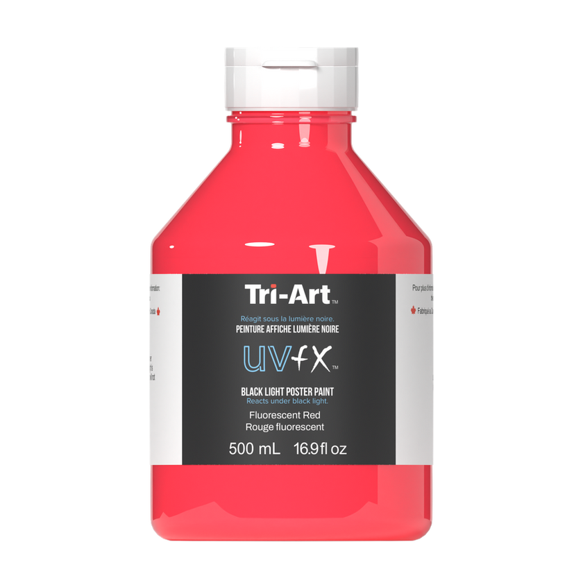 UVFX Black Light Poster Paint - Fluorescent Red - Art Noise