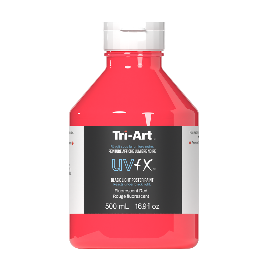 UVFX Black Light Poster Paint - Fluorescent Red - Art Noise
