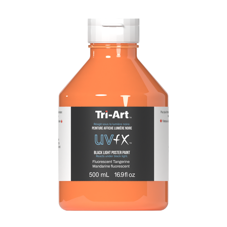 UVFX Black Light Poster Paint - Fluorescent Tangerine - Art Noise