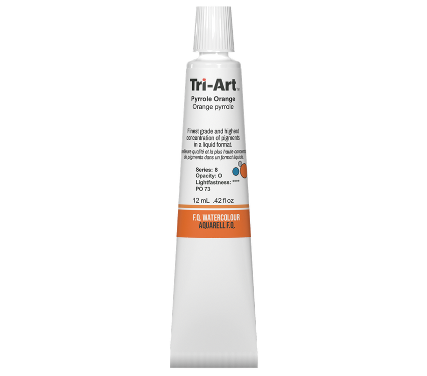 Tri-Art Water Colours - Pyrrole Orange - Art Noise