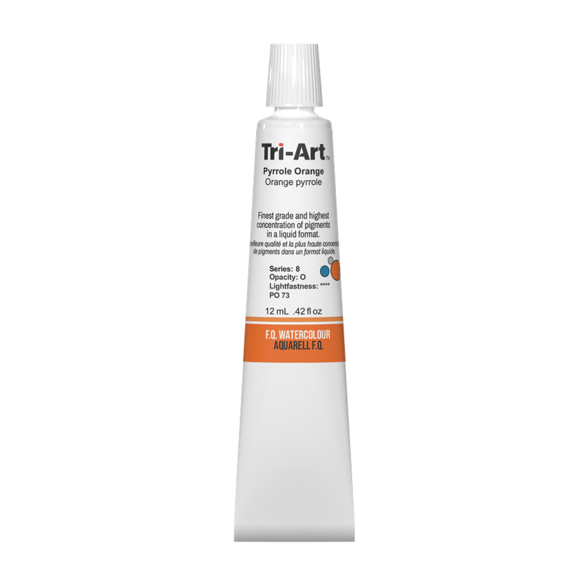 Tri-Art Water Colours - Pyrrole Orange - Art Noise