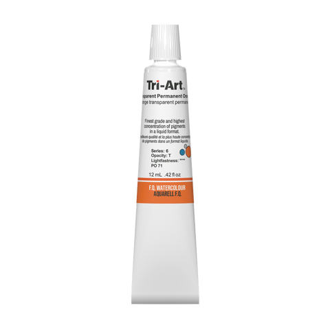 Tri-Art Water Colours - Transparent Permanent Orange - Art Noise