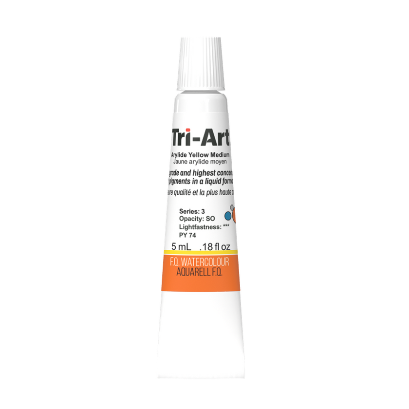 Tri-Art Water Colours - Arylide Yellow Medium - Art Noise