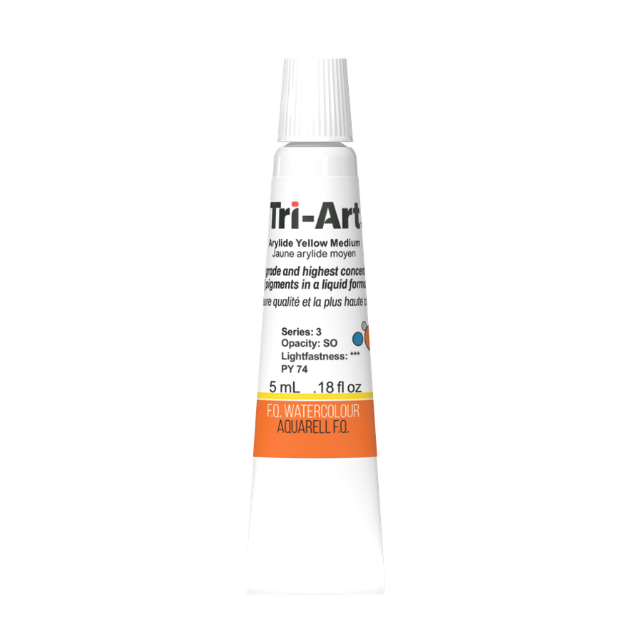 Tri-Art Water Colours - Arylide Yellow Medium - Art Noise
