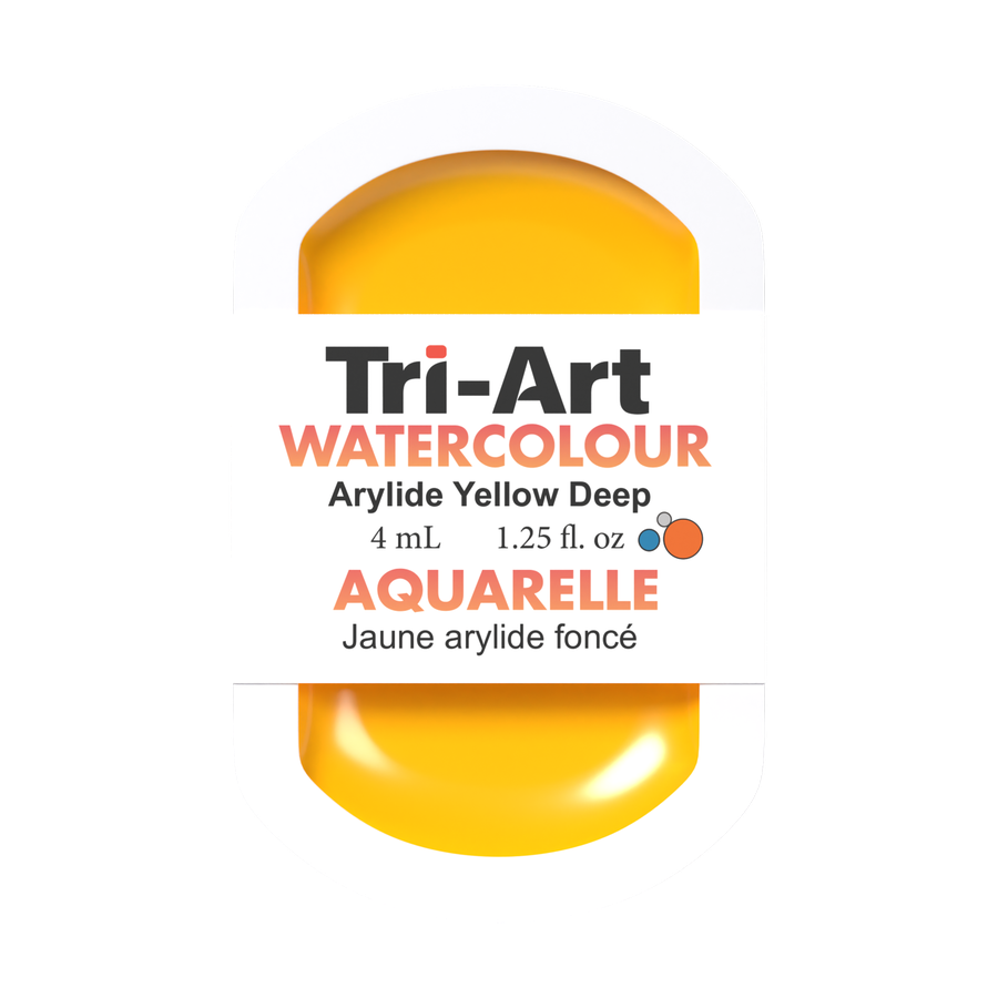 Tri-Art Water Colour Pans - Arylide Yellow Deep - 4 mL - Art Noise