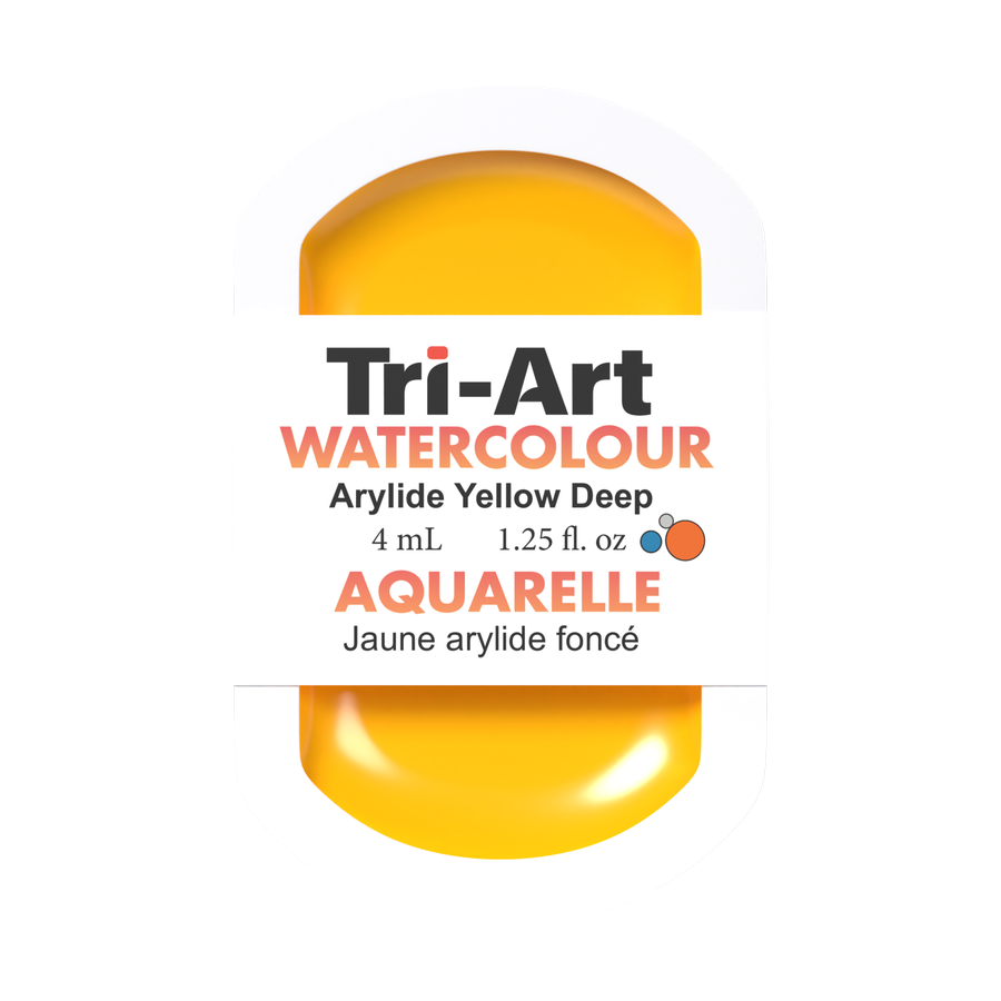 Tri-Art Water Colour Pans - Arylide Yellow Deep - 4 mL