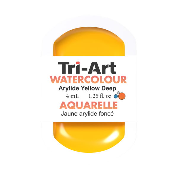 Tri-Art Water Colour Pans - Arylide Yellow Deep - 4 mL