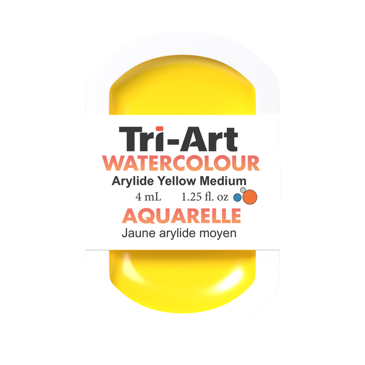 Tri-Art Water Colour Pans - Arylide Yellow Medium - 4 mL - Art Noise