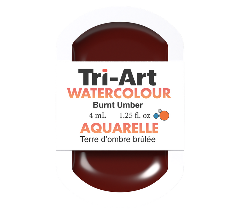 Tri-Art Water Colour Pans - Burnt Umber - 4 mL - Art Noise