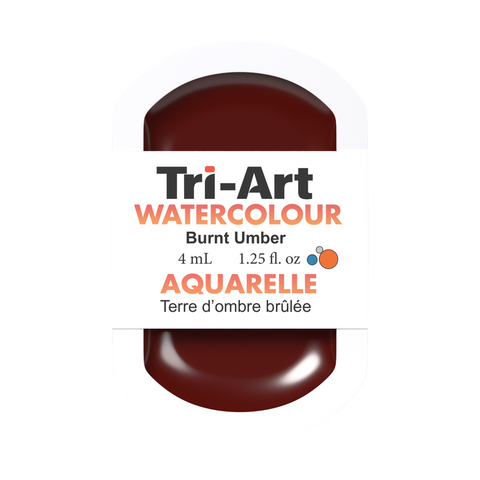 Tri-Art Water Colour Pans - Burnt Umber - 4 mL - Art Noise