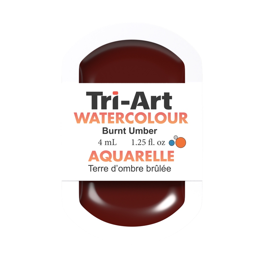 Tri-Art Water Colour Pans - Burnt Umber - 4 mL