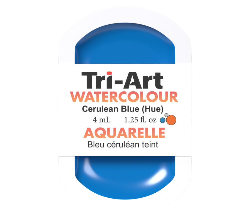 Tri-Art Water Colour Pans - Cerulean Blue Hue - 4 mL - Art Noise