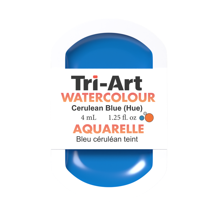 Tri-Art Water Colour Pans - Cerulean Blue Hue - 4 mL - Art Noise