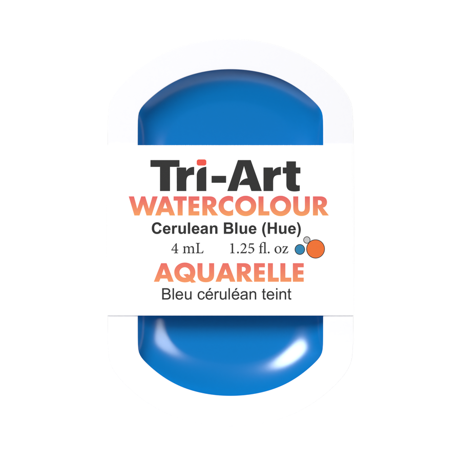Tri-Art Water Colour Pans - Cerulean Blue Hue - 4 mL
