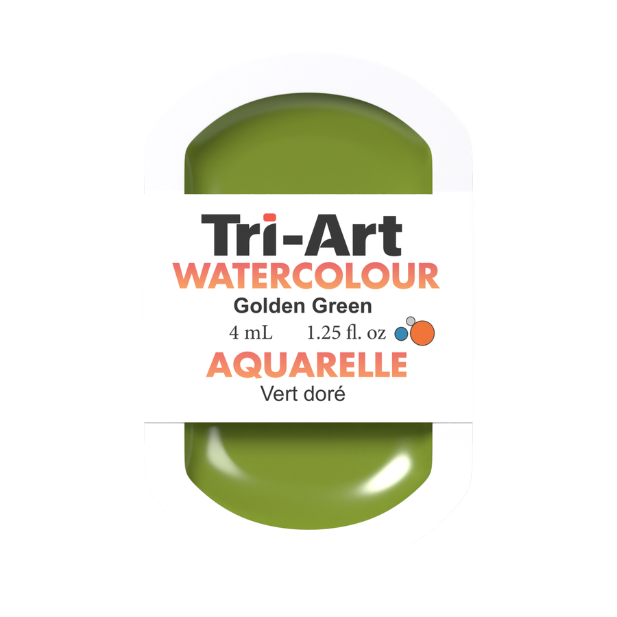 Tri-Art Water Colour Pans - Golden Green - 4 mL