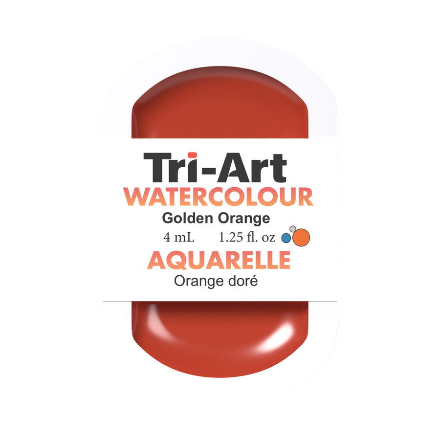 Tri-Art Water Colour Pans - Golden Orange - 4 mL