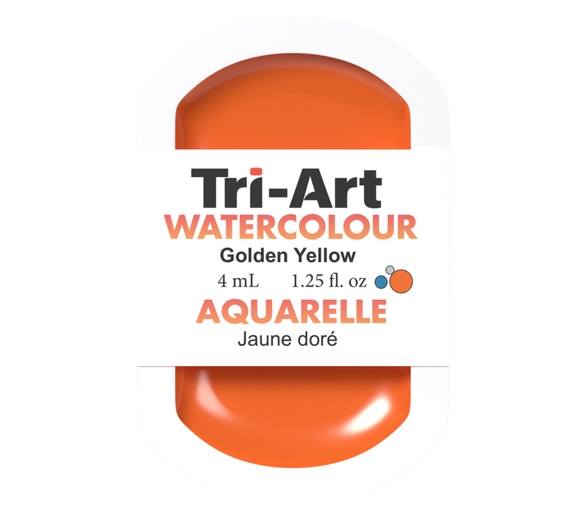 Tri-Art Water Colour Pans - Golden Yellow - 4 mL - Art Noise