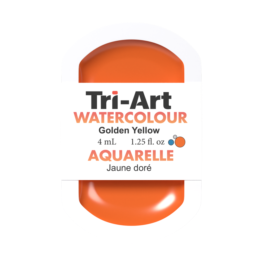 Tri-Art Water Colour Pans - Golden Yellow - 4 mL - Art Noise