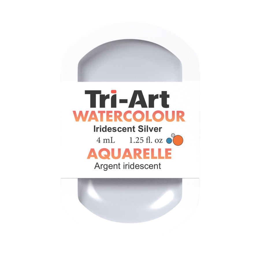 Tri-Art Water Colour Pans - Iridescent Silver - 4 mL