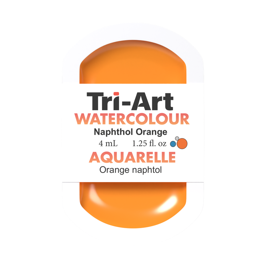 Tri-Art Water Colour Pans - Naphthol Orange - 4 mL