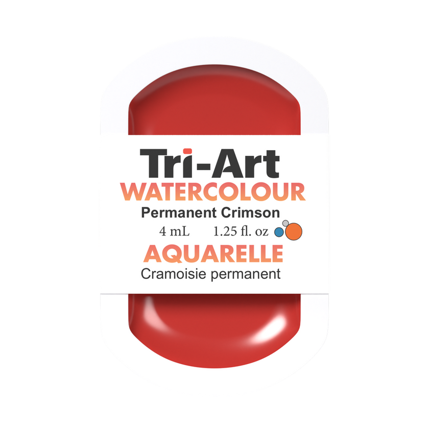 Tri-Art Water Colour Pans - Permanent Crimson - 4 mL - Art Noise