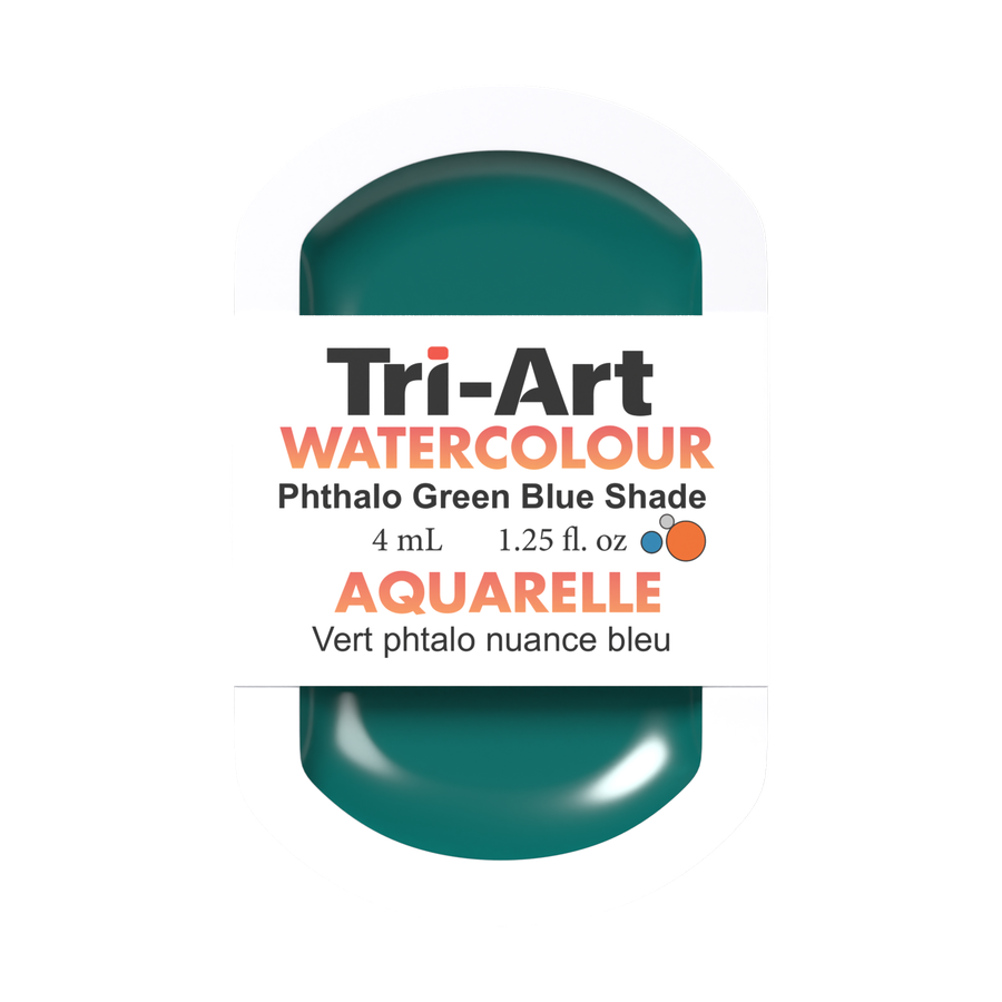 Tri-Art Water Colour Pans - Phthalo Green - 4 mL