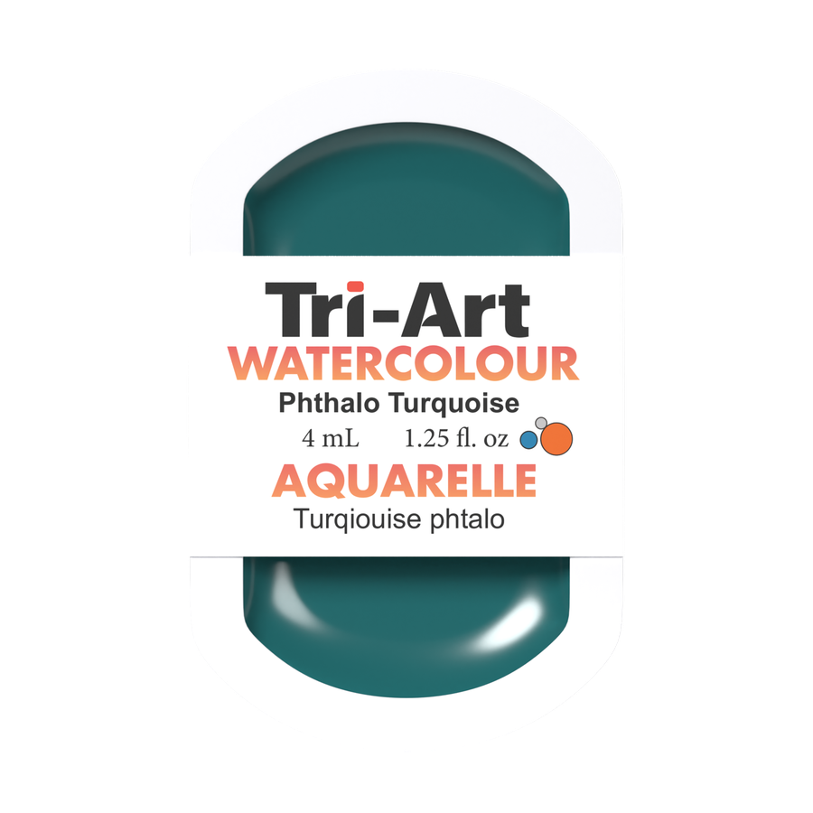Tri-Art Water Colour Pans - Phthalo Turquoise - 4 mL