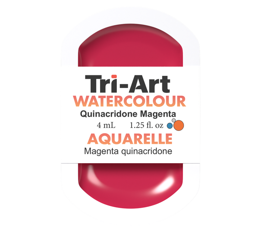 Tri-Art Water Colour Pans - Quinacridone Magenta - 4 mL - Art Noise