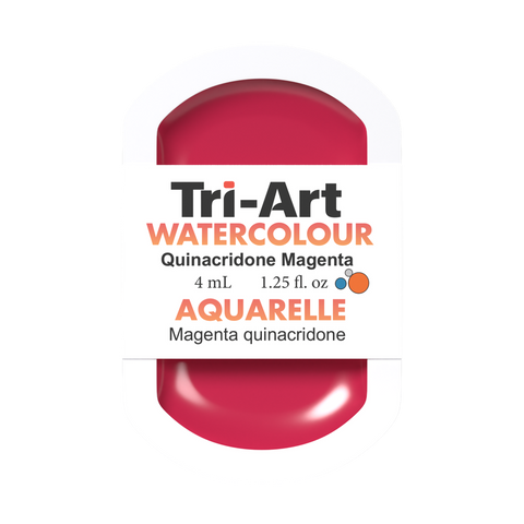 Tri-Art Water Colour Pans - Quinacridone Magenta - 4 mL - Art Noise