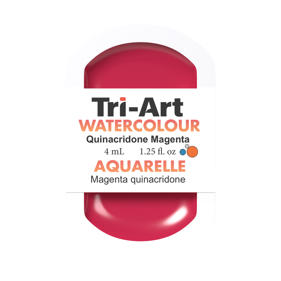 Tri-Art Water Colour Pans - Quinacridone Magenta - 4 mL
